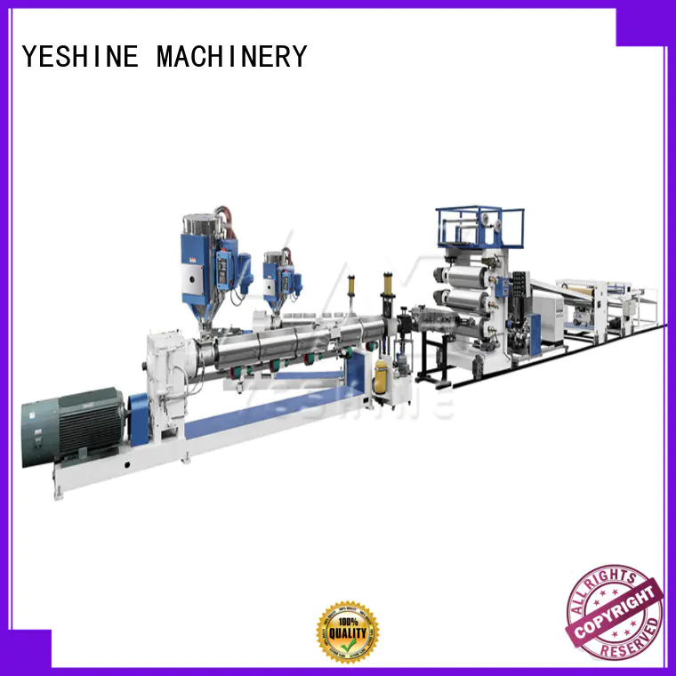 YESHINE quality-reliable plastic extruder machine manufacturers one car parts