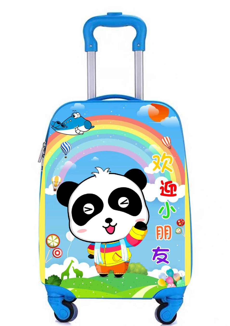 New product printed Kids trolley school bag 2 side wheels travel suitcase for kids/girls/boys designer luggage