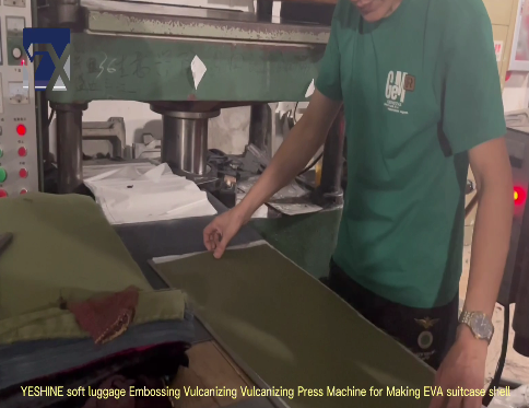 YESHlNE soft luggage Embossing Wulcanizing Vulcanizing Press Machine for Making EVA suitcase shell